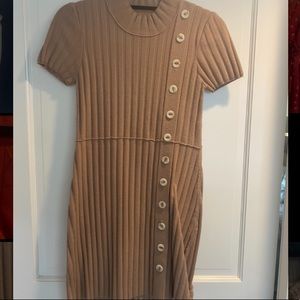 Free People Rib Knit Button Dress